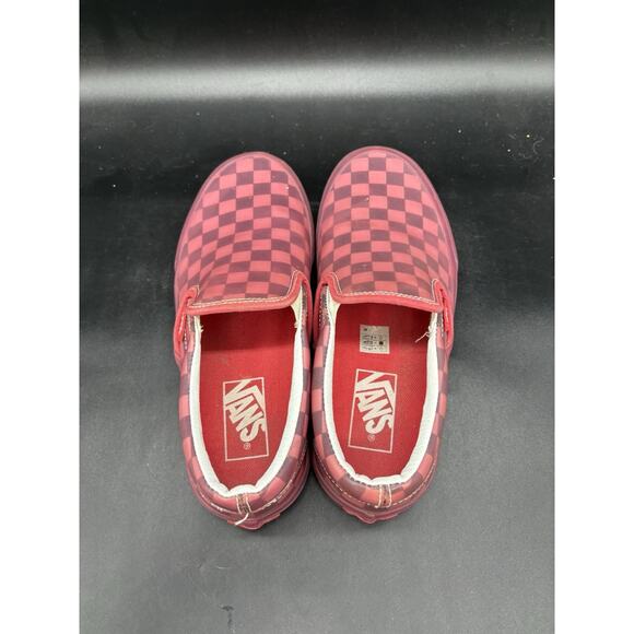 Vans Classic Slip-On Pink Checkerboard Rubber Sneakers Womens Size 7 Mens 5.5 - Picture 5 of 7